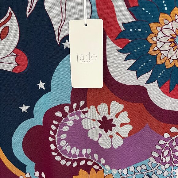 JOHNNY WAS Jade "Rebecca" Mesh Mock Neck Long Sleeve Tee is NWOT! Size SMALL - Picture 4 of 10